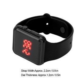 Digital Kids Watch, 4 Color Options LED Screen Comfortable Child Wristwatch Backlight Design digital display Sports Digital Watches LED Electrical Watches for Many Outdoor Activities Running(Black)