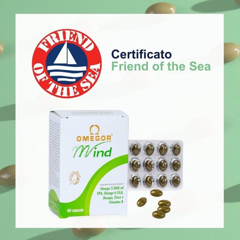 Omegor Mind Omega 3 e 6 con Bacopa Monnieri -