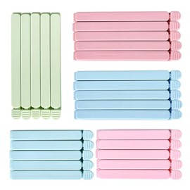 25 Clips de Sellado para Bolsas de Alimentos - Plástico Hermético para Mantener Frescos los Alimentos - Múltiples Colores y Tamaños