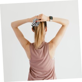 Baluue 5pcs Striped Hair Scrunchies Rope for Girls Large Intestine Design for Hair Types Comfortable Daily Wear