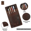 CestAntiQ Pocket Protector for Men, Full Grain Heavy Duty Leather