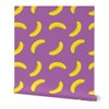 Removable Wallpaper 6ft x 2ft - Purple Banana Whimsical Fruit