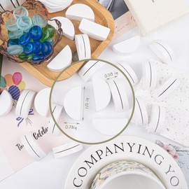 Framendino, 24 Pack Wooden Table Number Stands Wood Place Card Holders Office Tag Photo Menu Clips for Wedding Party Events (White)