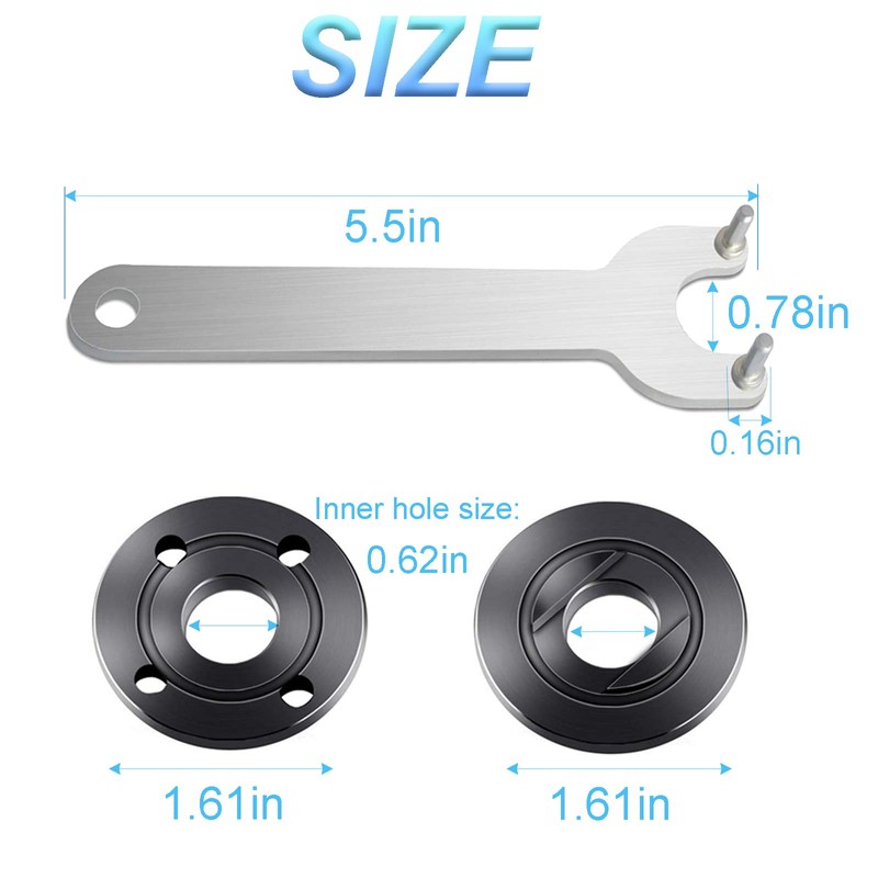 4.5" 5" 5/8-11 Angle Grinder Wrench Spanner Metal Lock Nut