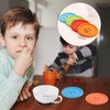 Creativee 10Pcs Silicone Drink Coaster,Colorful Round Button Shaped Cup Cushion