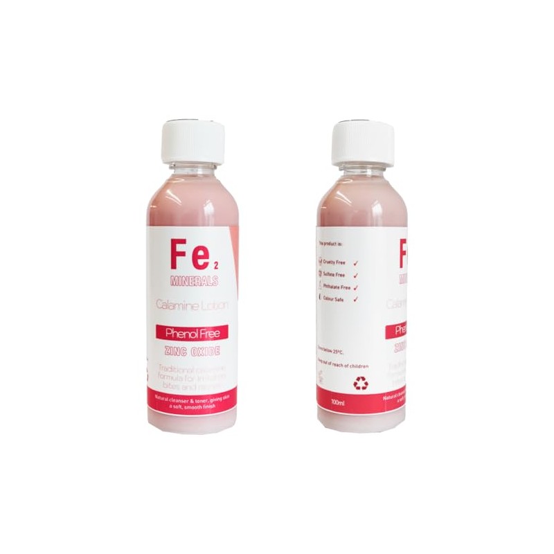 Calamine, Zinc Oxide and Rosewater Lotion for Irritated Skin 100ml