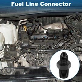 A ABSOPRO Male Flare Reducer Hose Fitting Adapter TF-AN4-1/4 NPT Fuel Line Connector Aluminum Black