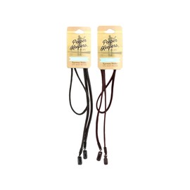 Peeper Keepers Eyeglass Retainer, Leather Sunglass Unisex Holder, Black and Brown, 2pk mix