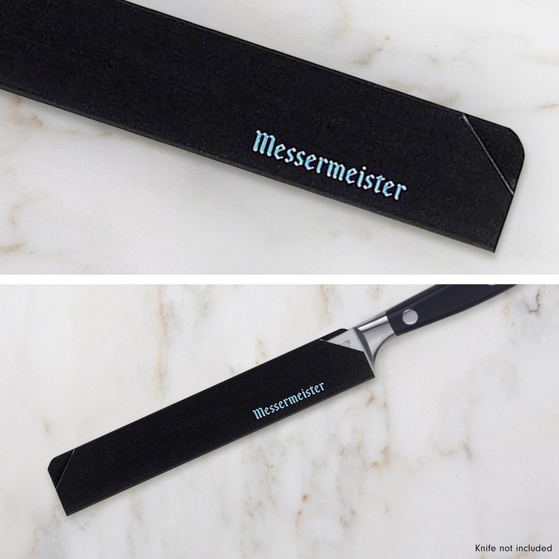 Messermeister 4-Piece Steak Knife Edge-Guard, Black - Fashionable & Functional