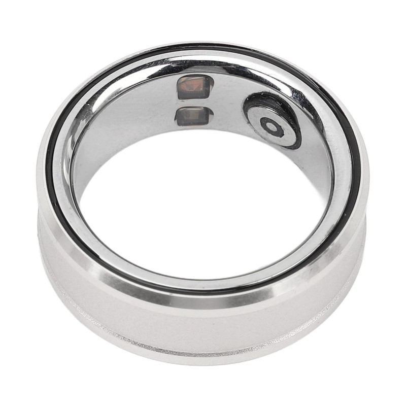 Smart Health Ring Silver Pedometer Waterproof Body Temperature Monitoring Sleep