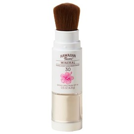 Hawaiian Tropic Protector Solar en Polvo Mineral con Brocha SPF 30 | Beach Essentials, Polvo de Protector Solar Mineral con Óxido de Zinc SPF, Protect