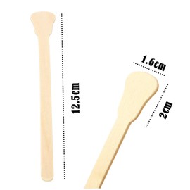 WOONEKY 100pcs Wooden Wax Mixing Sticks Disposable Spatulas for Waxing Hair Removal Suitable for Hot and Strip Wax for Facial Use Professional Salon and Home DIY
