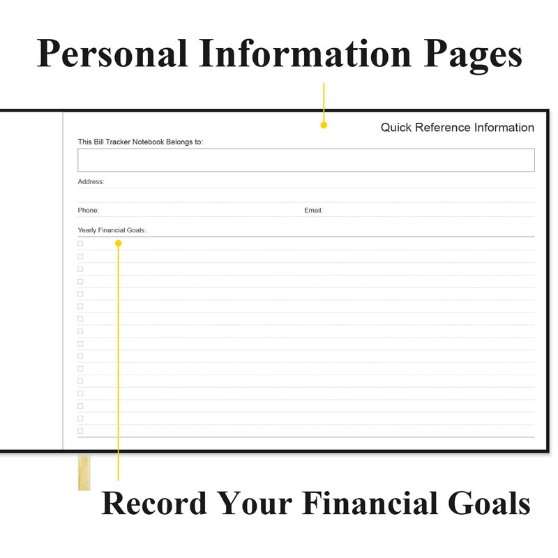 Bill Tracker Notebook - Monthly Bill Organizer & Planner for