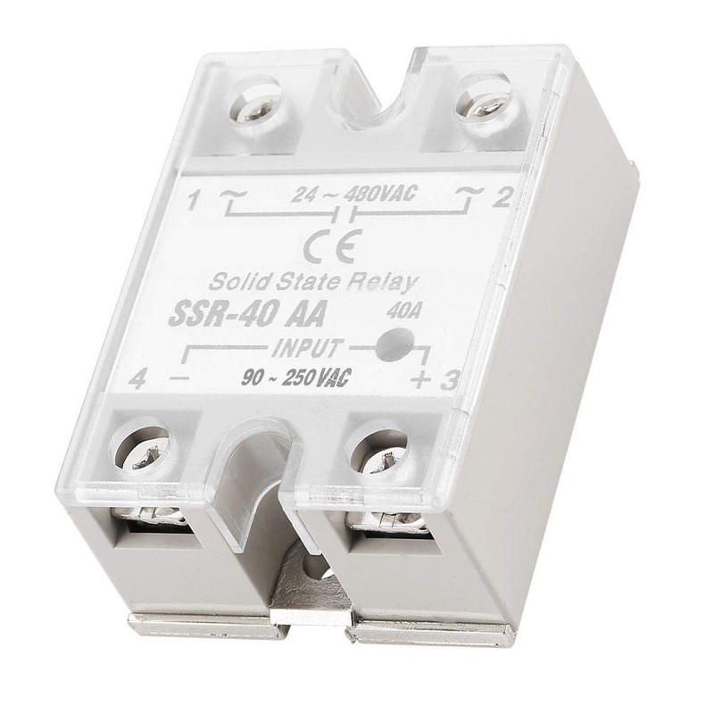 Solid State Relay, SSR-40AA 40A AC-AC Input 90-250V AC Output