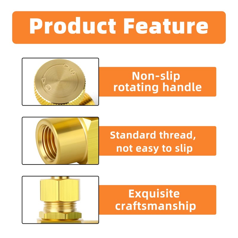 GASHER 1Pcs Brass Replacement Control Needle Valve 1/4" Female NPT