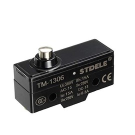 uxcell TM-1306 SPDT 1NO+1NC Short Reed Snap Button Lever Type Micro Switch Screw Terminals