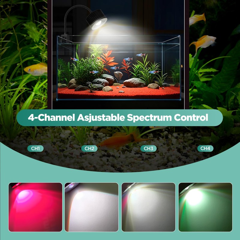 Lominie LED Aquarium Light Full Spectrum 25W Aquarium Plant Light