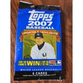 2007 Topps Updates & Highlights Baseball 6 Card Blaster Pack