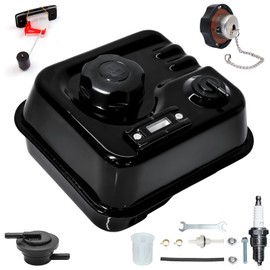 Fuel Gauge Gas Fuel Tank w/ Roll Over Valve for Predator 212 6.5HP 60363 Hemi Engine, For Coleman B200 B200R CT200U BT200X CT200UEX Mini Bike (Black)