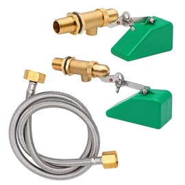 NAOEDEAH 2pcs Brass Float Valve for Water Tank 1/2 Inch Automatic Fill Float Ball Valve for Livestock Trough Float Switch Adjustable Autofill Pool Fountain Filler Float Valve
