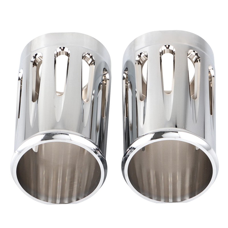 Unbranded Aluminum Fork Boot Slider Cover Cow Bells For Harley