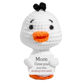 kieeroden Emotional Support Nuggets Positive Crochet Animals Duck Inspirational Gifts for Women Boyfriend Valentines Day Students Graduation Gifts Mothers Day White