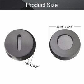 Fielect Carbon Brush Holder Caps 12mm O.D. 5mm Thickness Motor Brush Cover Plastic Fitting Thread Black 10Pcs