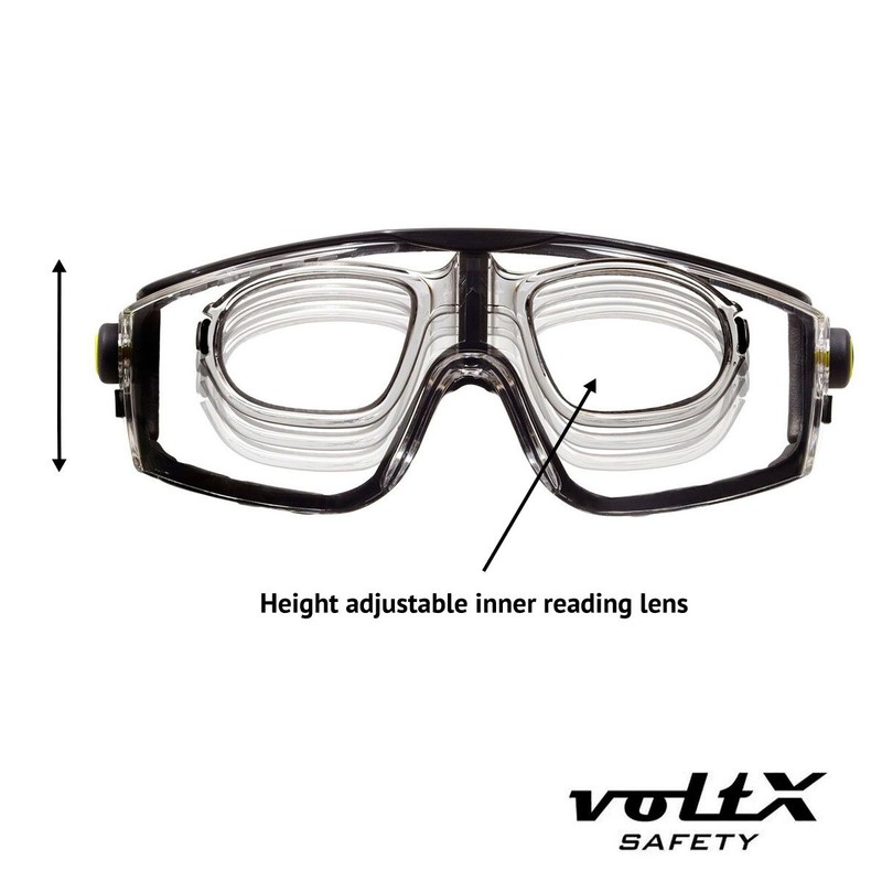 voltX 'QUAD' 4 in 1 Schutzbrille mit Lesehilfe (+3,0 Dioptrien,