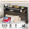 Elephance Twin Bed Frames with Charging Station and Storage Headboard,