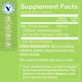 The Vitamin Shoppe Milk Thistle Extract 300 MG (100 Capsules)