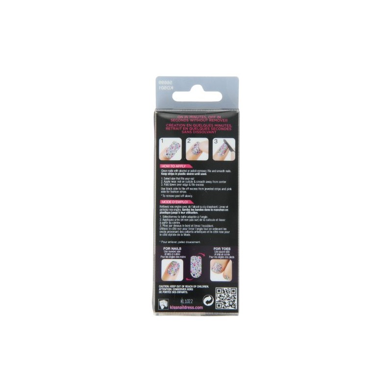 Kiss Nail Dress Strips Garter - 28 CT