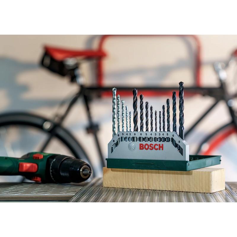 Bosch Accessories Bosch 15-Piece Mini X-Line Twist Drill Mixed Set