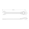 TEKTON 6 mm Reversible Ratcheting Combination Wrench | WRN56106