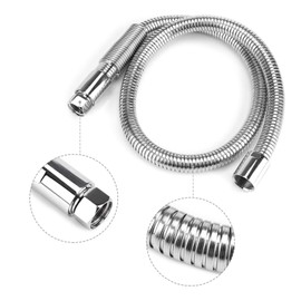 Pre Rinse Spray Hose for Commercial Kitchen, Stainless Steel and Brass, High Pressure Dishwasher Sprayer Kit, 37.4 Inch Hose, Silver and Black