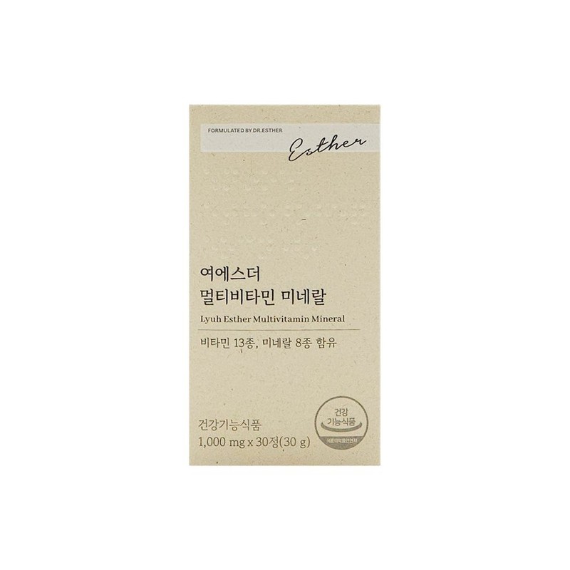 에스더포뮬러 여에스더 멀티비타민 미네랄 1000mg x 30정 x 1박스
