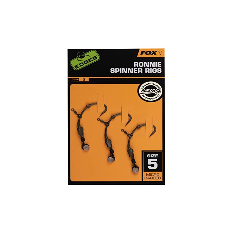 Fox Edges Rig FISHING_HOOK, Medium Curve, 5, Black, 1 Piece,