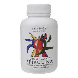 Synergy Natural 100% Organic Spirulina, 200 Tablets (500mg)