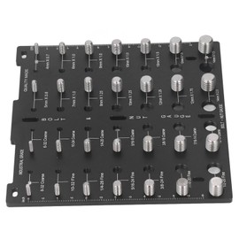 NUT Thread Checker Aluminum Alloy Screw IDENTIFIER 28 Holes Metric and Thread Identification Board for Workshop Garage