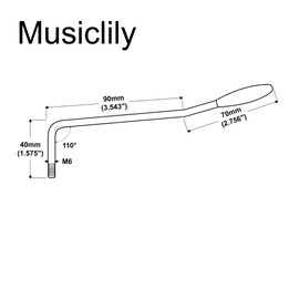 Musiclily Pro Steel 6mm Thread Tremolo Arm Whammy Bar for Import Squier Strat Style Electric Guitar, Chrome with Tip