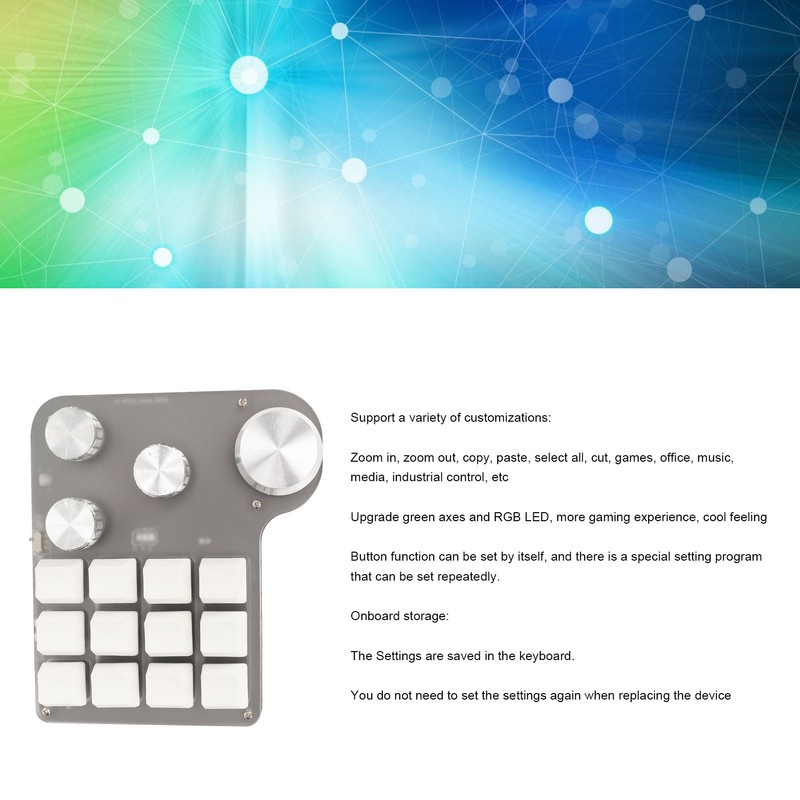 Blue Switch Keyboard USB C BT 2.4G Wireless Mini RGB