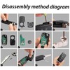 PNOOFR Car Key Casing, 3 Button Folding Car Remote Key,