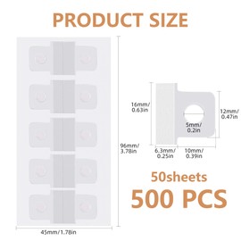 500PCS Clear Binder Hole Reinforcement Stickers, Self-Adhesive Hole Punch Reinforcement Labels, Change No Punched Page to Loose-Leaf Binder Refill Insert for Scrapbooking Album Office School Supplies