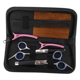 Healvian 7pcs Hair Cutting Scissors Hairdressing Kit Scissor Comb Barber Tools for Men Women Families Salons Professionals