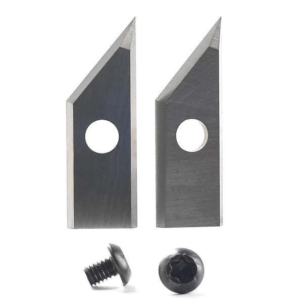 2pcs Carbide Insert Cutters 27x9x1.5mm, for Replacement Inserts V-Groove 60-Degree