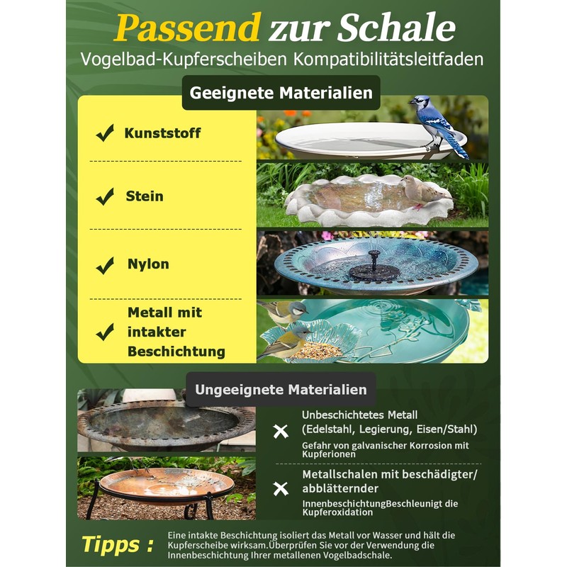 Mellbree Bird Bath Cleaner Copper Plate - 14 Days Clear