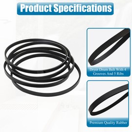 Dryer Drive Belt 134719300 for Frigidaire Electrolux Kenmore Dryer Replaces 137315300 1482960 AP4368788 7134719300 PS2349294