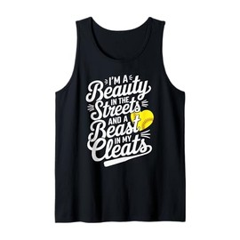 Softball Girl I'm A Beauty In The Streets Beast In My Cleats Tank Top