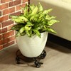 KvyusFlourish 3 Packs Large Metal Plant Caddy with Wheels 13.6"