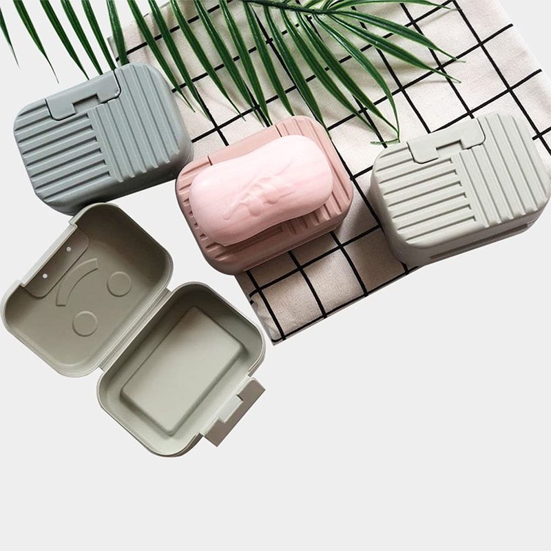 Travel Soap Box Soap Container with Lid Plastic Portable Soap