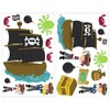 19-Piece Pirate Set with Pirate Ship / Treasure MAP Wall